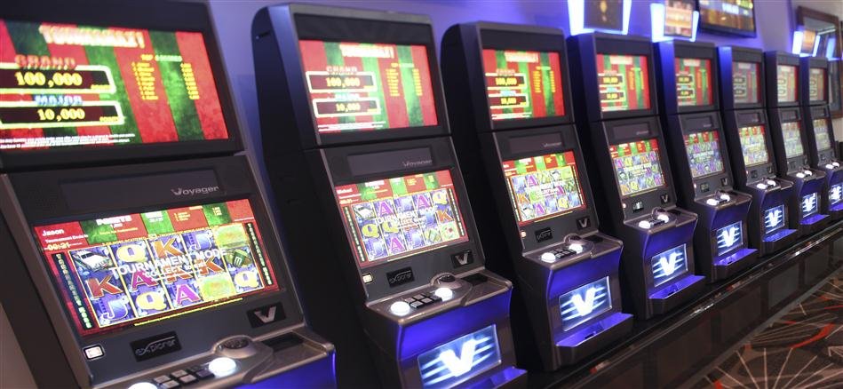 Gaming machines on a floor built for account based play